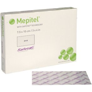 S�rkontaktlag, Mepitel, 10x7,5cm, transparent, med silikonekl�ber, steril *Denne vare tages ikke retur*
