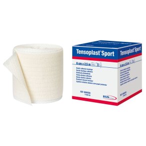 Kortstr�ksbind, Tensoplast Sport, 2,5m x 6cm, off-white, kl�bende, latexfri, usteril, engangs *Denne vare tages ikke retur*