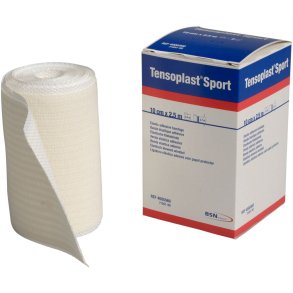 Kortstr�ksbind, Tensoplast Sport, 2,5m x 10cm, off-white, kl�bende, latexfri, usteril, engangs *Denne vare tages ikke retur*