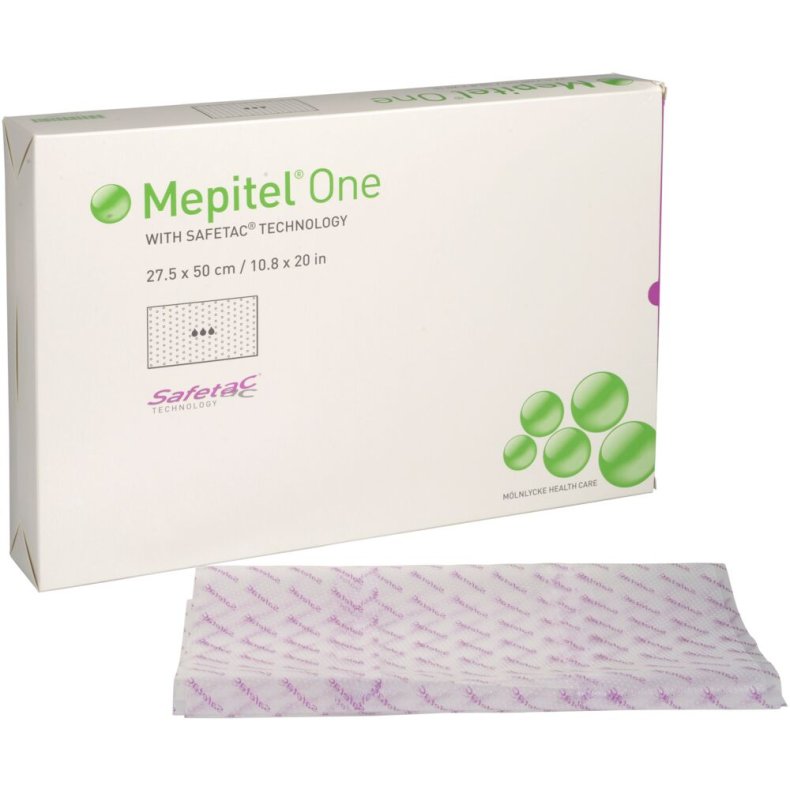 S�rkontaktlag, Mepitel One, 50x27,5cm, med silikonekl�ber, steril *Denne vare tages ikke retur*