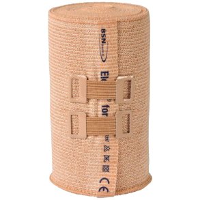 Langstr�ksbind, Elodur Forte, 7m x 10cm, beige, m/clips, latexfri, usteril *Denne vare tages ikke retur*
