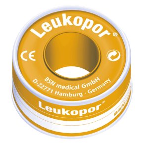 Tape, Leukopor, 9,2m x 2,5cm, hvid, latexfri, latexfri, usteril *Denne vare tages ikke retur*