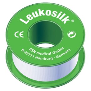 Tape, Leukosilk, 9,2m x 2,5cm, hvid, latexfri, usteril