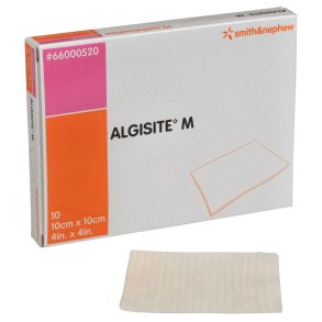 Alginat, Algisite M, 5x5cm, uden kl�ber, steril *Denne vare tages ikke retur*