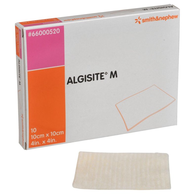 Alginat, Algisite M, 5x5cm, uden kl�ber, steril *Denne vare tages ikke retur*