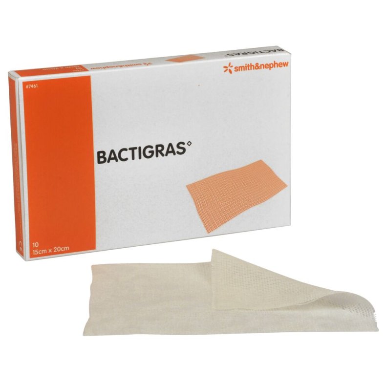 Salvekompres, Bactigras, 20x15cm, med klorhexidin, steril *Denne vare tages ikke retur*
