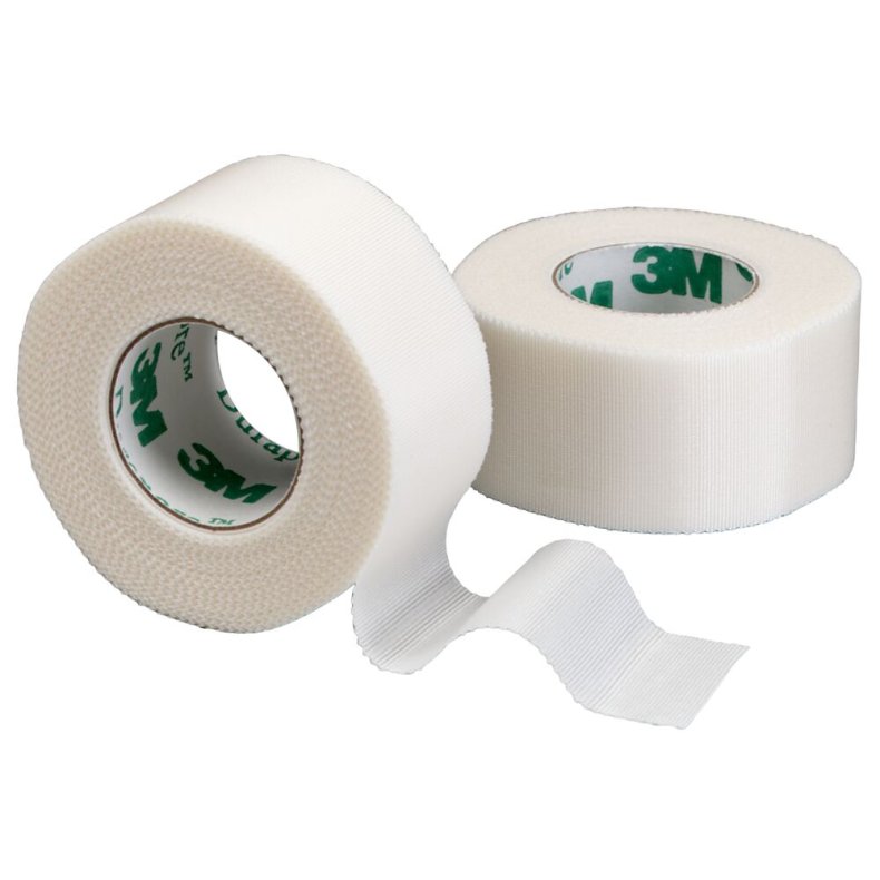Tape, Durapore, 9,1m x 1,25cm, hvid, latexfri, usteril