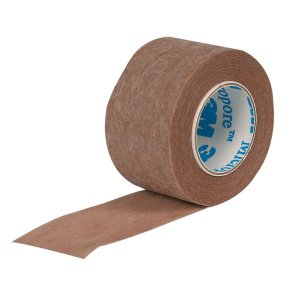 Tape, Micropore, 9,1m x 1,25cm, lysebrun, latexfri, usteril