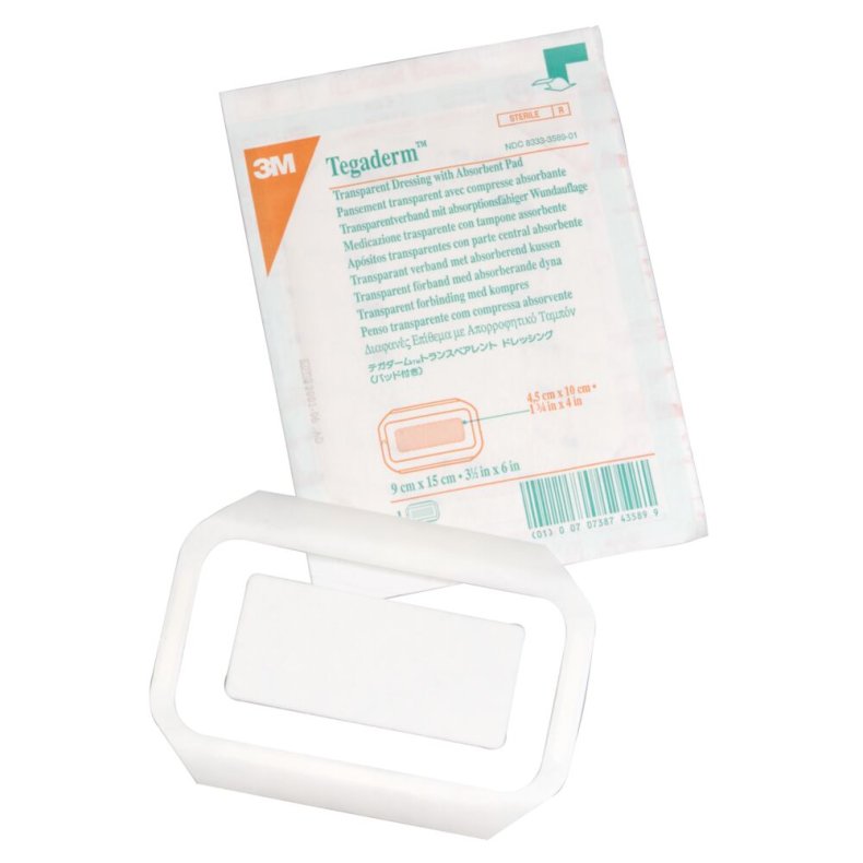 Filmforbinding, Tegaderm + Pad, 10x6cm, med s�rpude, latexfri, steril, engangs *Denne vare tages ikke retur*