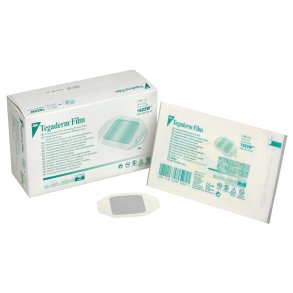 Filmforbinding, Tegaderm Film, 4,4x4,4cm, transparent, latexfri, steril, engangs *Denne vare tages ikke retur*