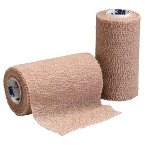 Kortstr�ksbind, Coban NL, 4,6m x 5cm, beige, selvh�ftende, latexfri, usteril *Denne vare tages ikke retur*