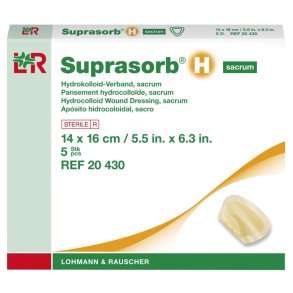 Hydrokolloid bandage, Suprasorb H, 16x14cm, sacrum, steril, engangs *Denne vare tages ikke retur*