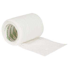 Fikseringsbind, Mollelast Haft, 4m x 8cm, hvid, selvh�ftende, latex, usteril, engangs