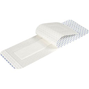 Filmforbinding, ABENA, 30x10cm, hvid, med s�rpude, latexfri, steril, engangs *Denne vare tages ikke retur*