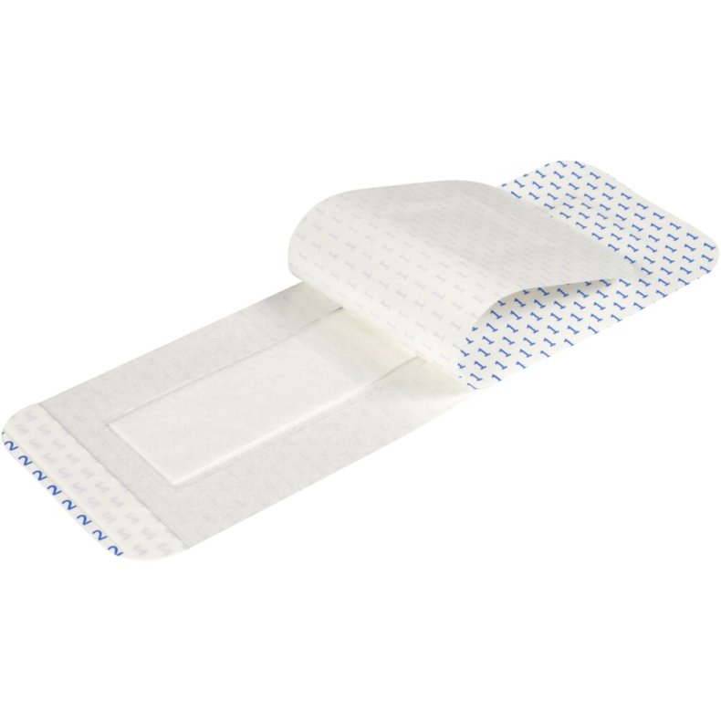Filmforbinding, ABENA, 30x10cm, hvid, med s�rpude, latexfri, steril, engangs *Denne vare tages ikke retur*