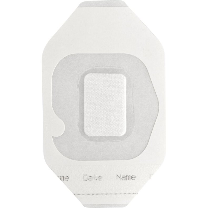 Filmforbinding, ABENA, 8x10cm, hvid, med s�rpude, latexfri, steril, engangs *Denne vare tages ikke retur*