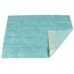 Afd�kningsstykke, Raucodrape, 2-lags, 75x50cm, gr�n, med kl�b, steril, engangs *Denne vare tages ikke retur*