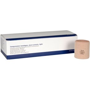 Kortstr�ksbind, ABENA, 5m x 6cm, beige, light, usteril, flergangs