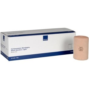 Kortstr�ksbind, ABENA, 5m x 8cm, beige, light, latexfri, usteril, flergangs