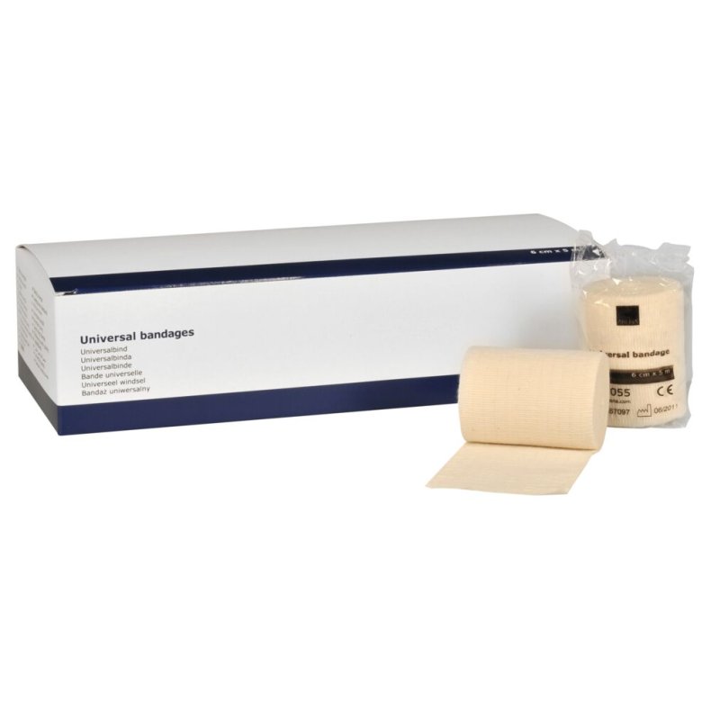 Universal st�tteforbinding, ABENA, 4m x 6cm, off-white, usteril, flergangs