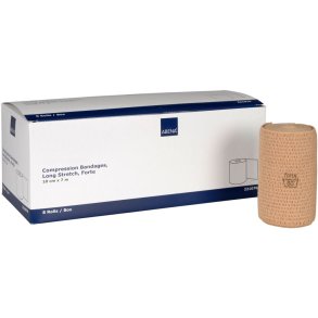 Langstr�ksbind, ABENA, 7m x 10cm, beige, forte, usteril, flergangs