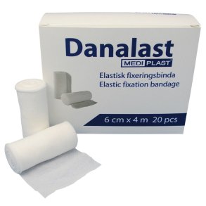 Fikseringsbind, Danalast, 4m x 6cm, hvid, usteril, engangs *Denne vare tages ikke retur*