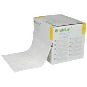 Tubular bandage, Tubifast 2-Way Stretch, 10m x 10,75cm, hvid, gul farvekode, til hoved, helkrop til b�rn, latexfri, usteril, �n patient, flergangsbrug