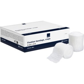 Fikseringsbind, ABENA, 4m x 4cm, hvid, crepe, latexfri, usteril