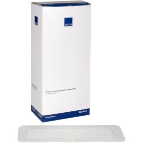 Post-OP forbinding, ABENA, 10x25cm, hvid, latexfri, steril, engangs *Denne vare tages ikke retur*