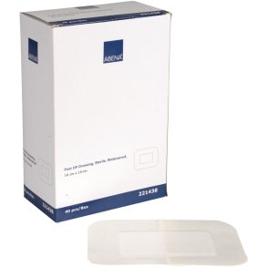Post-OP forbinding, ABENA, 10x15cm, hvid, v�sket�t, latexfri, steril, engangs *Denne vare tages ikke retur*