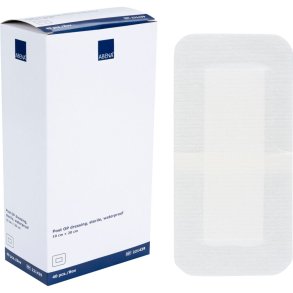 Post-OP forbinding, ABENA, 10x20cm, hvid, v�sket�t, latexfri, steril, engangs *Denne vare tages ikke retur*