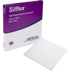 S�rkontaktlag, Silflex, 15x12cm, klar, med silikonekl�ber, latexfri, steril *Denne vare tages ikke retur*