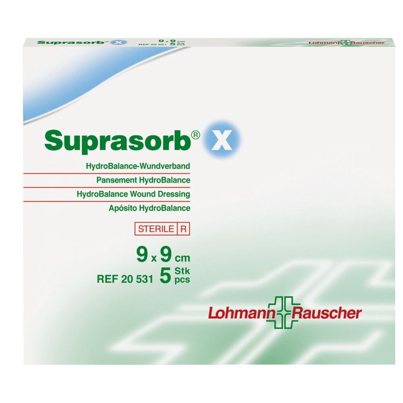 Hydrobalancebandage, Suprasorb X, 9x9cm, kompres, uden kl�ber, latexfri, steril, engangs *Denne vare tages ikke retur*