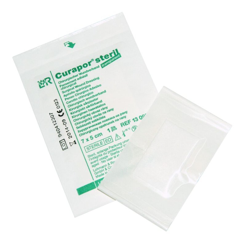Filmforbinding, Curapor Transparent, 10x8cm, latexfri, steril, engangs *Denne vare tages ikke retur*
