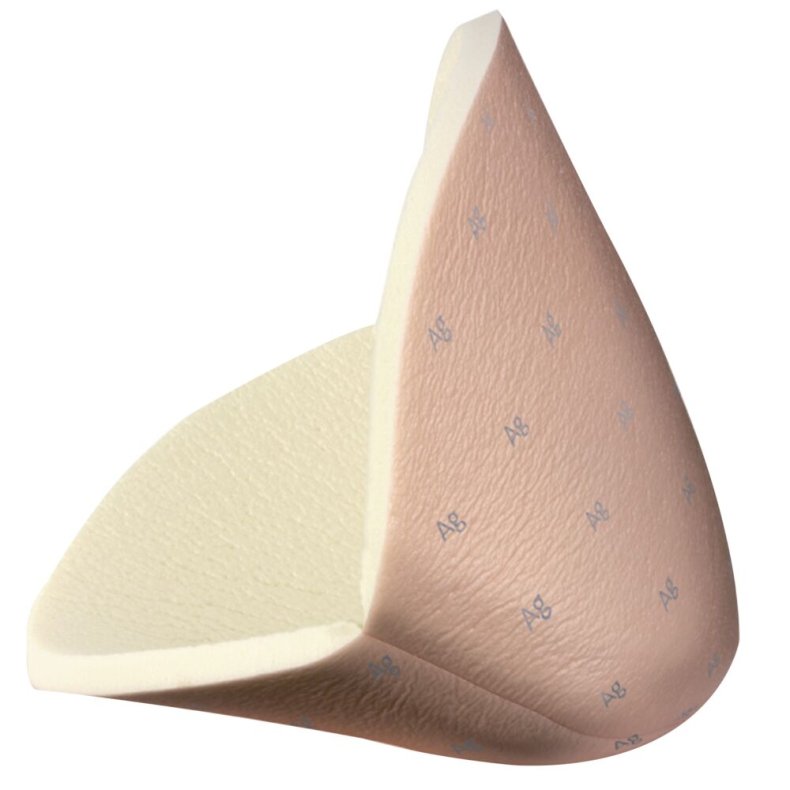 S�lvbandage, Allevyn Ag Non-Adhesive, 13,5x10,5cm, h�l, u/kl�bende kontaktlag og u/kl�b, latexfri, steril, engangs *Denne vare tages ikke retur*