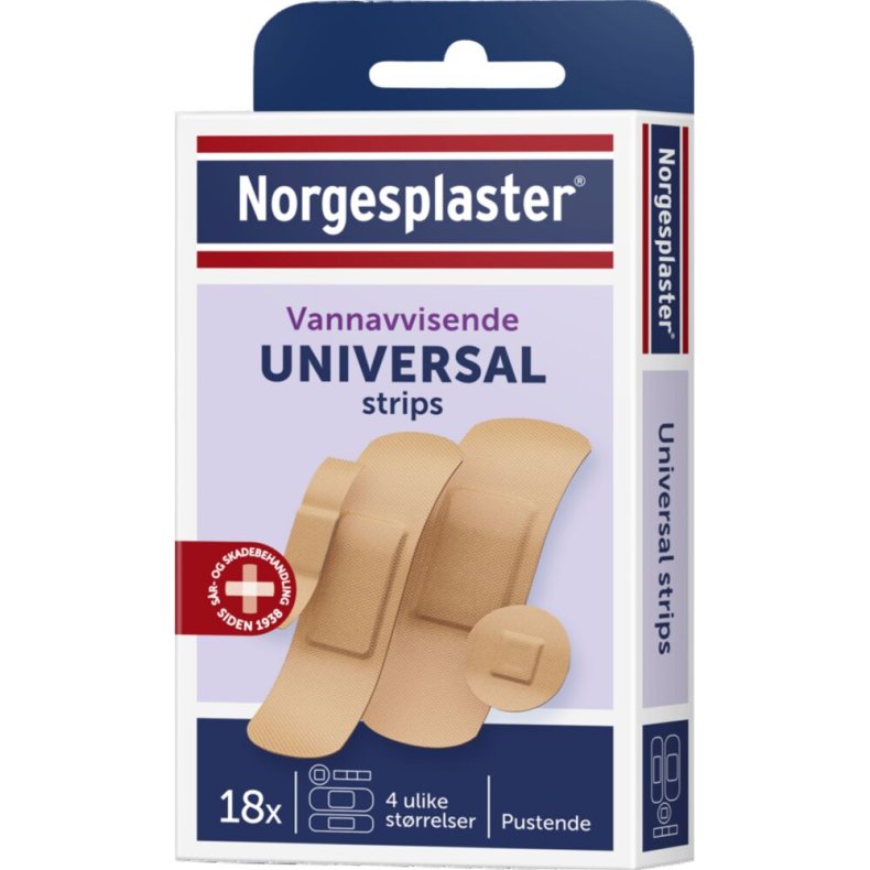 H�fteplaster, beige, vandafvisende, 4 assorterede str, usteril