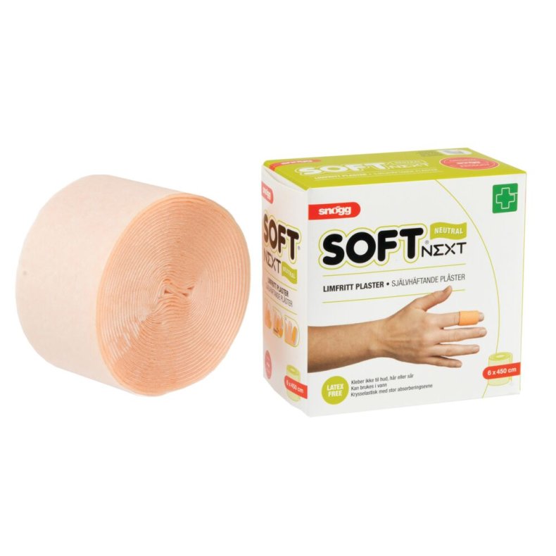 Skumforbinding, Sn�gg Soft Next, 4,5m x 6cm, beige, selvh�ftende, latexfri
