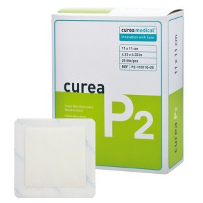 Superabsorberende bandage, Curea P2, 20x20cm, hvid, uden kl�ber, steril, engangs *Denne vare tages ikke retur*