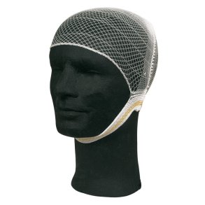 Netbandage, Carefix, M, hvid, til hoved, elastisk, med bl� s�m, latexfri, usteril
