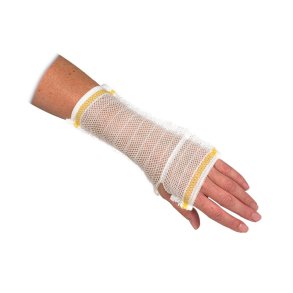 Netbandage, Carefix, S, hvid, til fiksering, med gul s�m,, latexfri, usteril