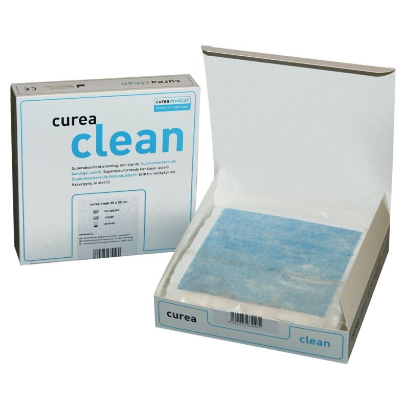 Superabsorberende bandage, Curea Clean, 15x15cm, uden kl�ber, usteril