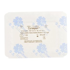 H�mostatisk bandage, Curaspon Standard, 50x80x10mm, hvid, steril, engangs *Denne vare tages ikke retur*