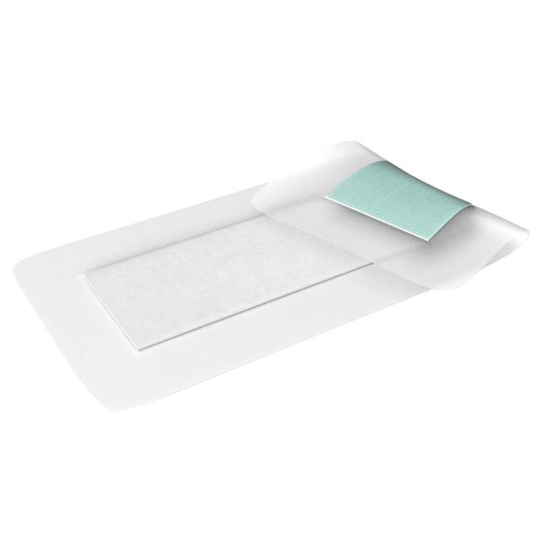 Hydrofob bandage, Sorbact Surgical Dressing, 7,2x5cm, gr�n, kirurgisk bandage, m/kl�b, latexfri, steril, engangs *Denne vare tages ikke retur*