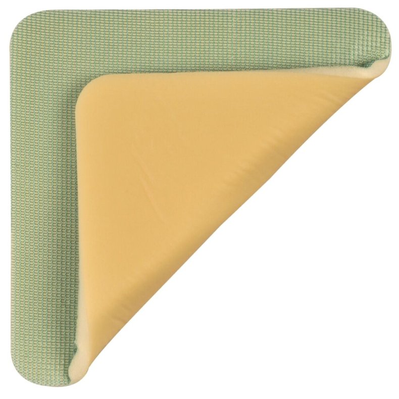 Hydrofob bandage, Sorbact Foam Dressing, 10x10cm, gr�n, skumbandage, uden kl�ber, latexfri, steril, engangs *Denne vare tages ikke retur*