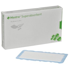 Superabsorberende bandage, Mextra, 20x10cm, uden kl�ber, steril, engangs *Denne vare tages ikke retur*