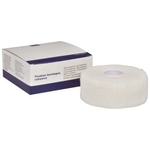 Fikseringsbind, ABENA, 20m x 4cm, hvid, selvh�ftende, latex, usteril, engangs *Denne vare tages ikke retur*