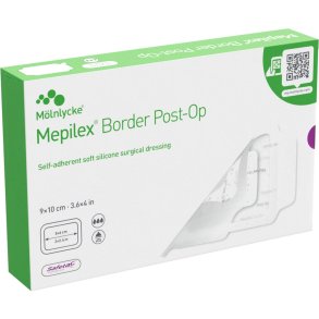 Post-OP forbinding, Mepilex Border Post-Op, 10x9cm, hvid, latexfri, steril, engangs *Denne vare tages ikke retur*