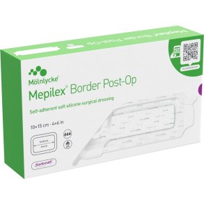 Post-OP forbinding, Mepilex Border Post-Op, 15x10cm, hvid, latexfri, steril, engangs *Denne vare tages ikke retur*