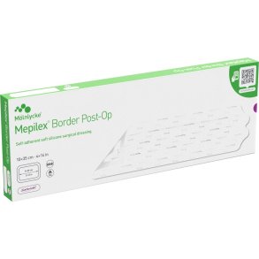Post-OP forbinding, Mepilex Border Post-Op, 35x10cm, hvid, latexfri, steril, engangs *Denne vare tages ikke retur*