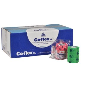 Kortstr�ksbind, Coflex NL, 4,5m x 7,5cm, med b�rnemotiver, selvh�ftende, latexfri, usteril, engangs